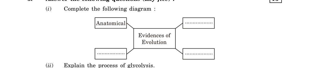 diagram for Complete diagram: evidences of evolution