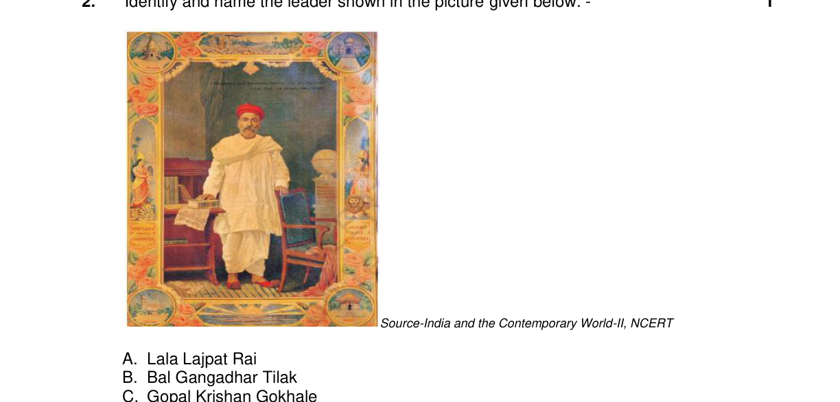 diagram for Identify and name the leader shown in the picture given belo