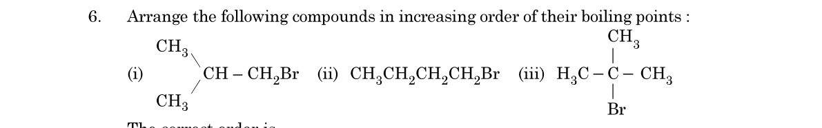 diagram for Boiling point trends of haloalkanes