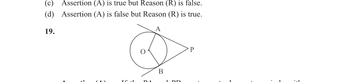 diagram for Assertion-Reason on tangent properties